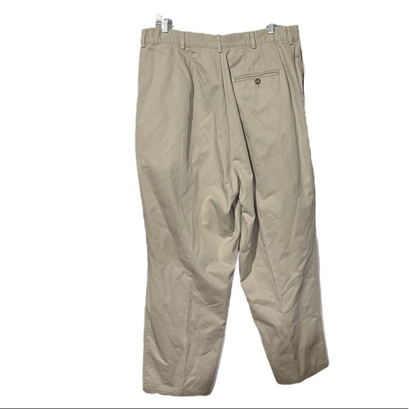 L.L. Bean Cream Khaki Pants Cargo Carpenter Size 20 Cotton - Picture 2 of 5